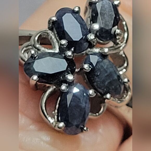 Midnight Sapphire Ring Size 5 - Picture 5 of 16